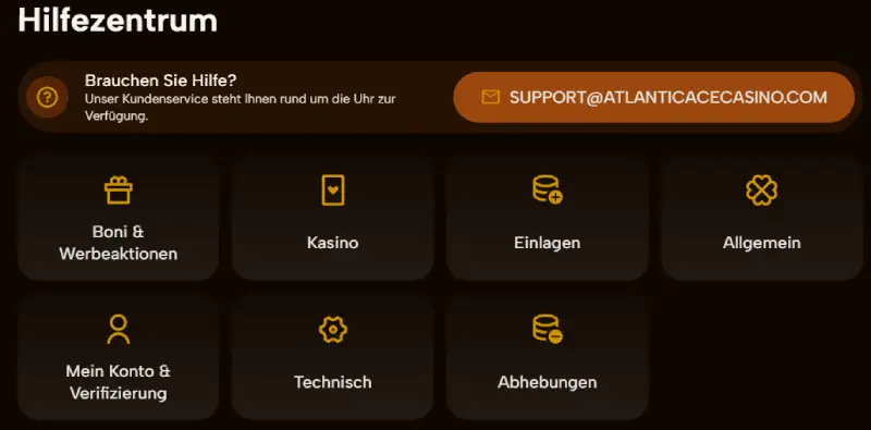 AtlanticAce Casino Support